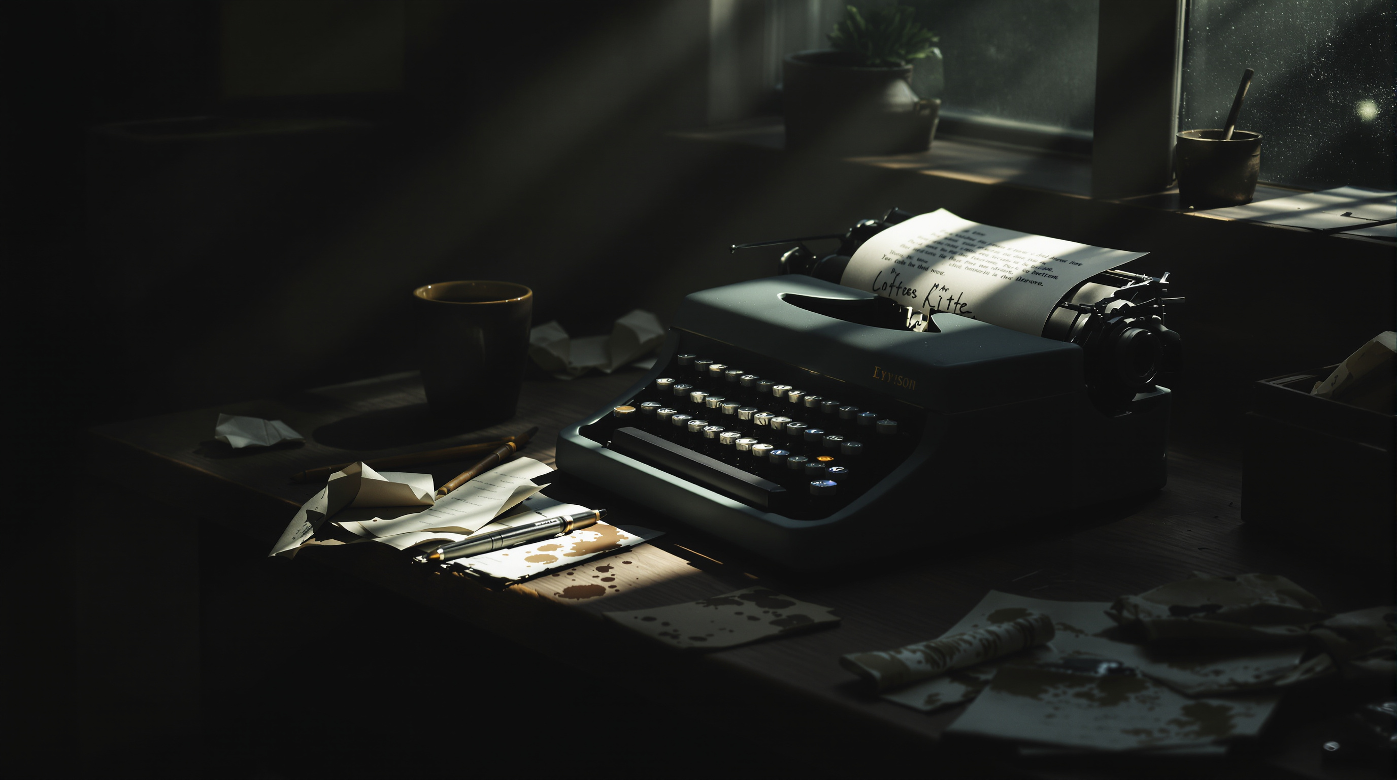 Intimate writing workspace suggesting the creative process of confessional poetry