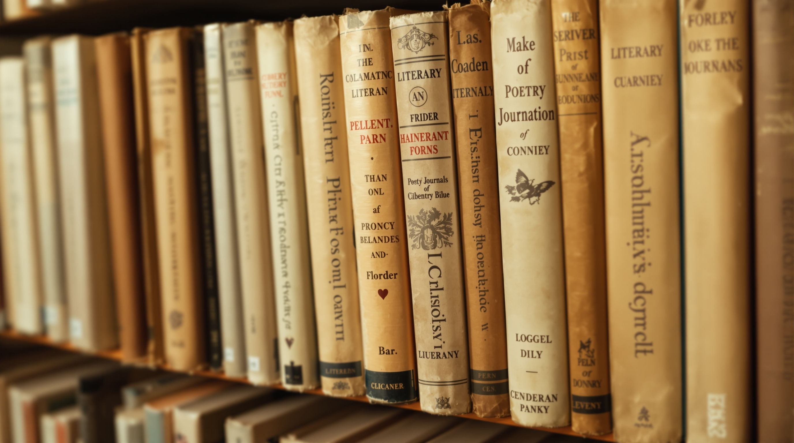 Collection of literary magazines representing the archive of contemporary poetry